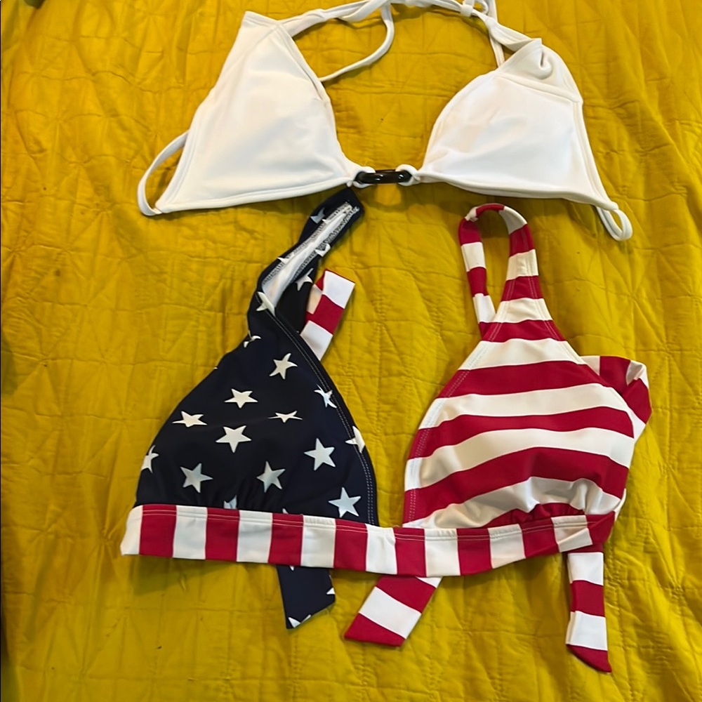Faded Glory Patriotic Bikini Set - Red, White, and Blue